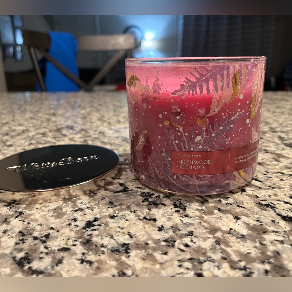 Bath and body works birchwood orchard 3 wick candle